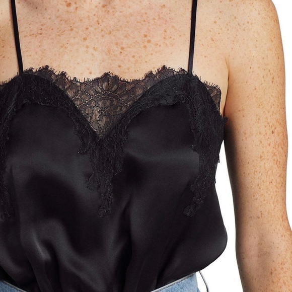 NWT - Cami NYC Sweetheart 100% Silk and Eyelash Lace Bodysuit - Picture 4 of 15